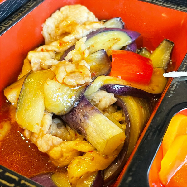 03豚肉茄子のピリ辛炒め