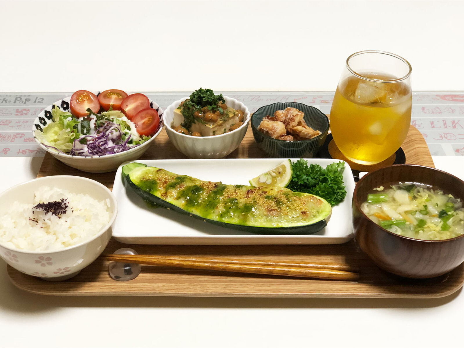 もぐもぐcafe ズッキニのジェノベーゼチーズ焼き定食 おうちごはん Tomakoのもぐもぐ