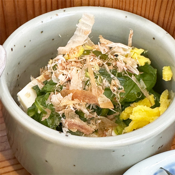 12豆腐に辛味噌和えオクラ昆布