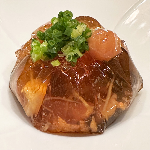 03河豚皮の煮凝り(梅肉・小葱)