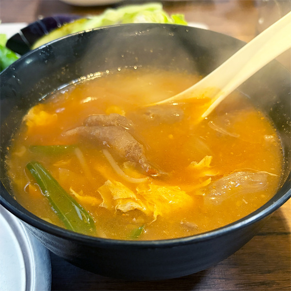 10ユッケジャンスープ(630円)