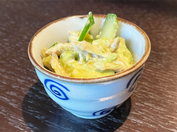 08胡瓜とアボカドとササミの和え物