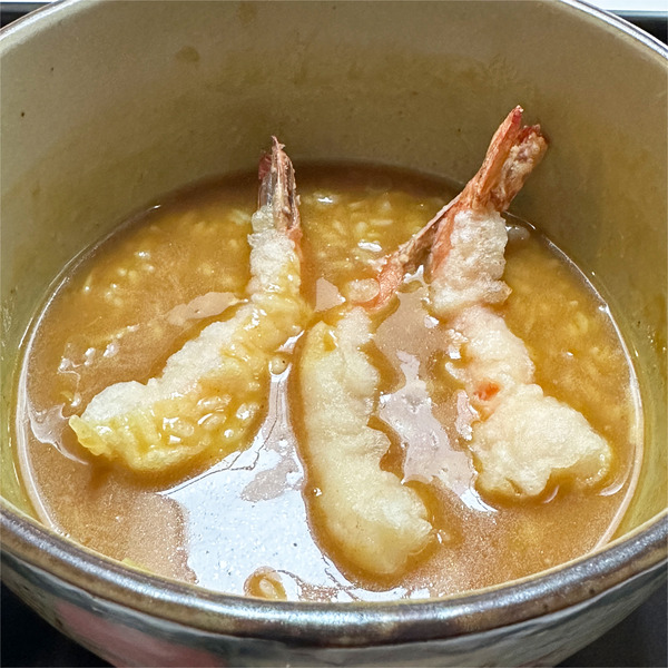 08〆のカレー南蛮飯・小エビ乗せ