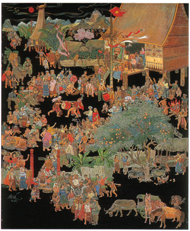 ベトナム　絵画 ベトナム絵画 貝細工 工芸品 未使用｜Yahoo!フリマ（旧PayPay