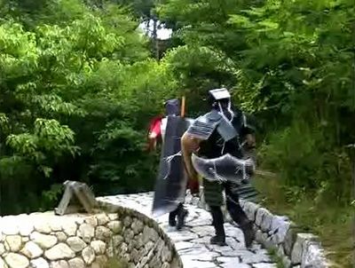 モンスターハンターのコスプレをしてる二人組みです