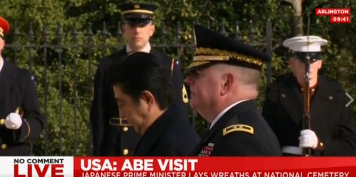 ありがとう 日本の首相 安倍首相がアーリントン墓地で献花 海外の反応 海外のお前ら 海外の反応