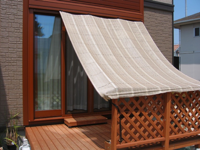 オーニング取り付け 小さなおうちの建築日記