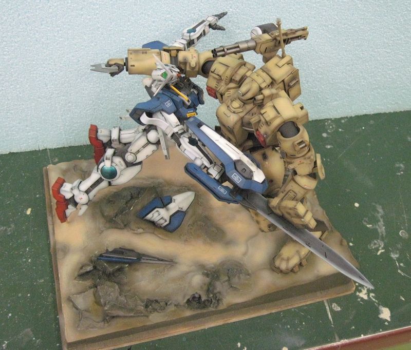 ガンダム００最終回 エクシア砂に沈む 中央工学校 模型同好会