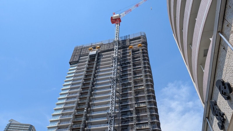 「柏の葉キャンパス駅前」149街区の43階建てタワーマンション「パークタワー柏の葉キャンパス」の工事状況（2026年5月14日）