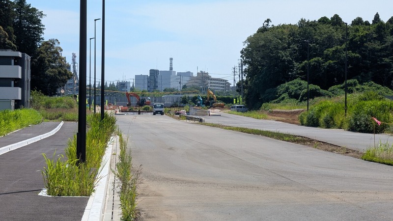 都市軸道路「国道16号アンダーパス」周辺（柏たなか側）の道路築造工事状況（2026年7月11日）