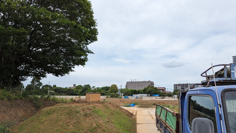 「柏の葉小学校」北側で道路築造工事と敷地造成工事の状況を見てきた（2024年5月12日）