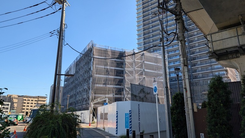 「柏の葉キャンパス駅前」149街区の43階建てタワーマンション「パークタワー柏の葉キャンパス」の工事状況（2026年9月24日）