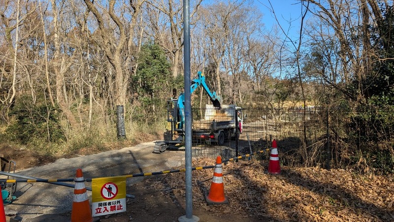 「柏の葉キャンパス」北西部の116街区周辺の道路築造工事状況（2026年2月3日）