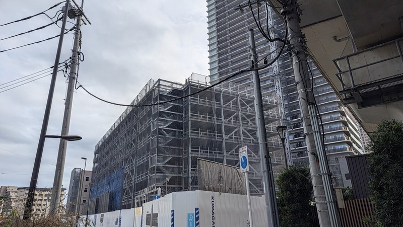 「柏の葉キャンパス駅前」149街区の43階建てタワーマンション「パークタワー柏の葉キャンパス」の工事状況（2026年10月23日）