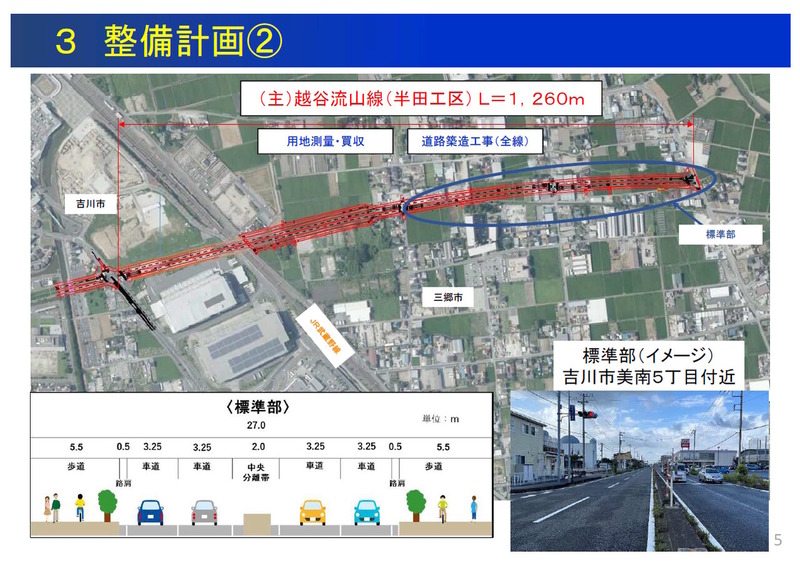 越谷流山線(半田工区)