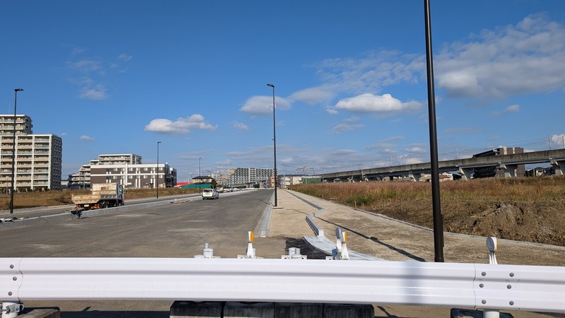 都市軸道路「柏の葉キャンパス-柏たなか」間の工事状況を見てきた（2024年12月2日）