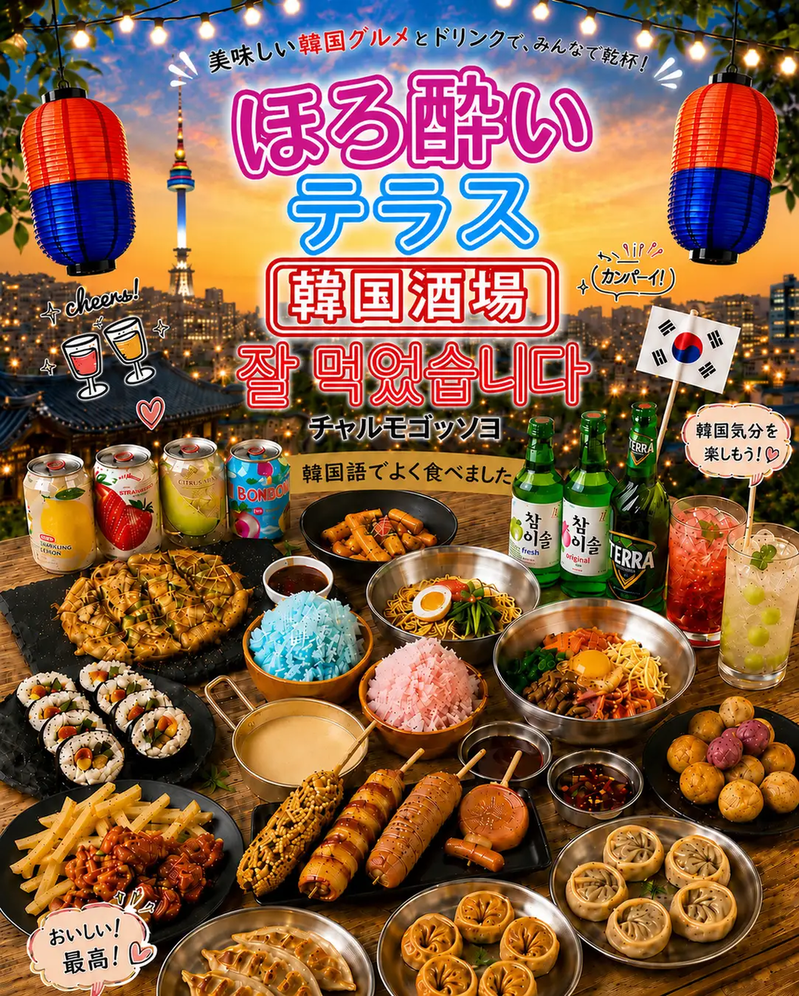ほろ酔いテラス+韓国酒場チャルモゴッソヨ