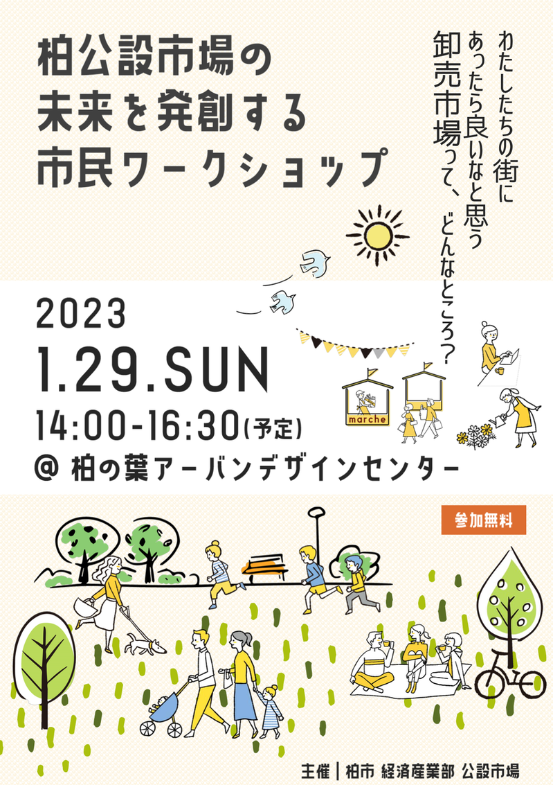 柏公設市場の未来を発創する 市民ワークショップ