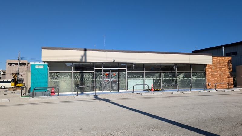 「デイリーヤマザキ 柏たなか店」跡地のコンビニ「セブン-イレブン 柏たなか西店」の工事状況（2026年1月14日）