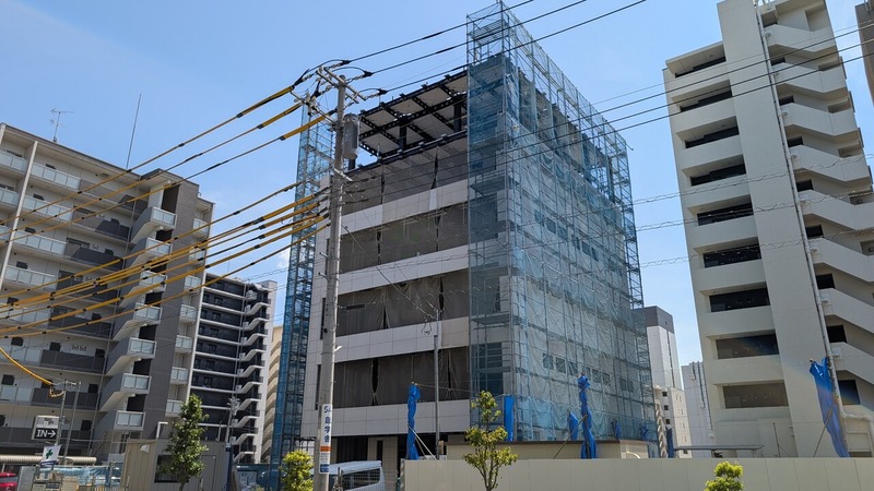 流山おおたかの森北の6階建て「商業ビル」の工事状況（2026年5月13日）