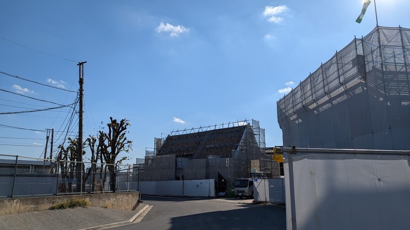 「柏の葉キャンパス」南西の191街区にゲストハウスウェディング「アコールローリエ」の工事状況（2026年2月2日）