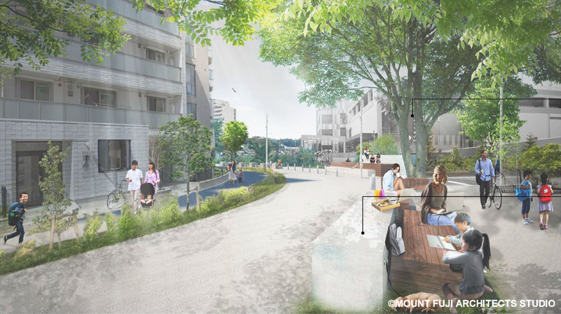 森のプロムナード「流山おおたかの森駅前センター地区道路空間整備事業」の北側部分のイメージ図などが公開