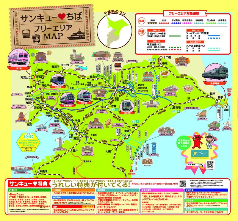 「サンキューちばフリーパス」「サンキューちばフリー乗車券」