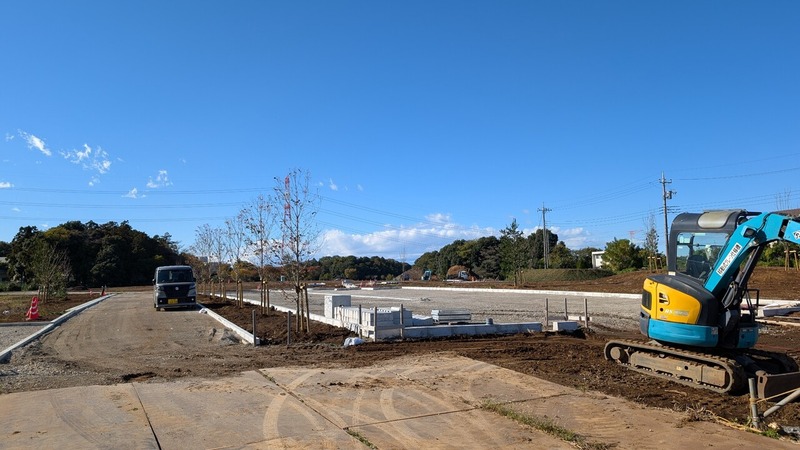 柏市布施の「柏市最終処分場跡地公園」の工事状況（2025年11月10日）