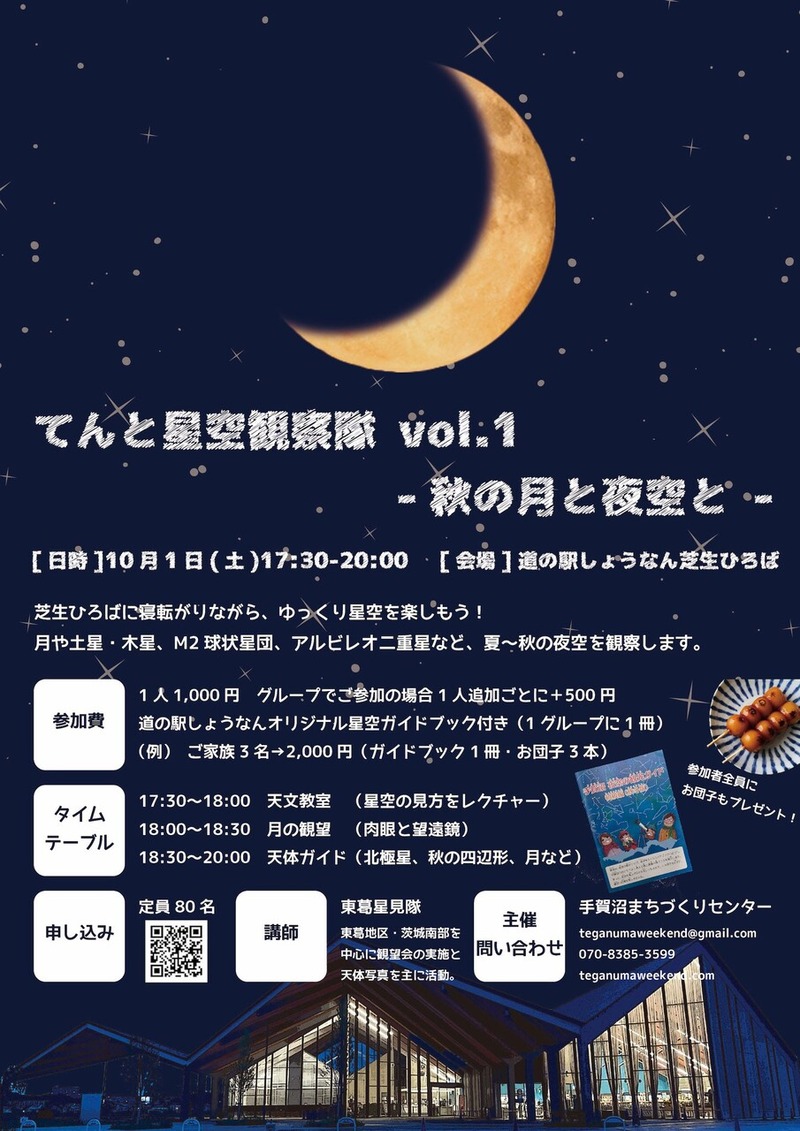 道の駅しょうなん 芝生ひろば で てんと星空観察隊vol 1 秋の月と夜空と が10月1日に開催 柏の葉サイクルライフ 道の駅しょうなん 芝生ひろば で てんと星空観察隊vol 1 秋の月と夜空と が10月1日に開催 柏の葉サイクルライフ