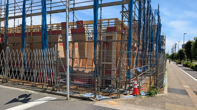 「柏の葉キャンパス」161街区の「柏の葉クリニックモールII」の工事状況（2026年7月11日）