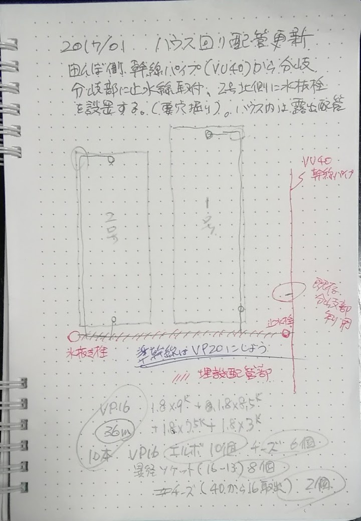 0120ハウス周り配管更新