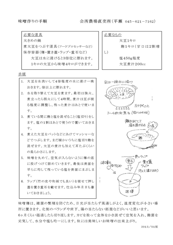 味噌作り2013