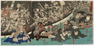 web①源頼光公館土蜘作妖怪図 歌川国芳画 天保14年(1843) 国立歴史民俗博物館蔵