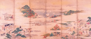 14-2青山永耕《紅花屏風》山寺芭蕉記念館(左)