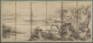 3_3_2_重文 式部輝忠 四季山水図屏風_右隻