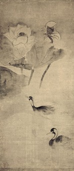 13国宝　蓮池水禽図　俵屋宗達筆（京都国立博物館）
