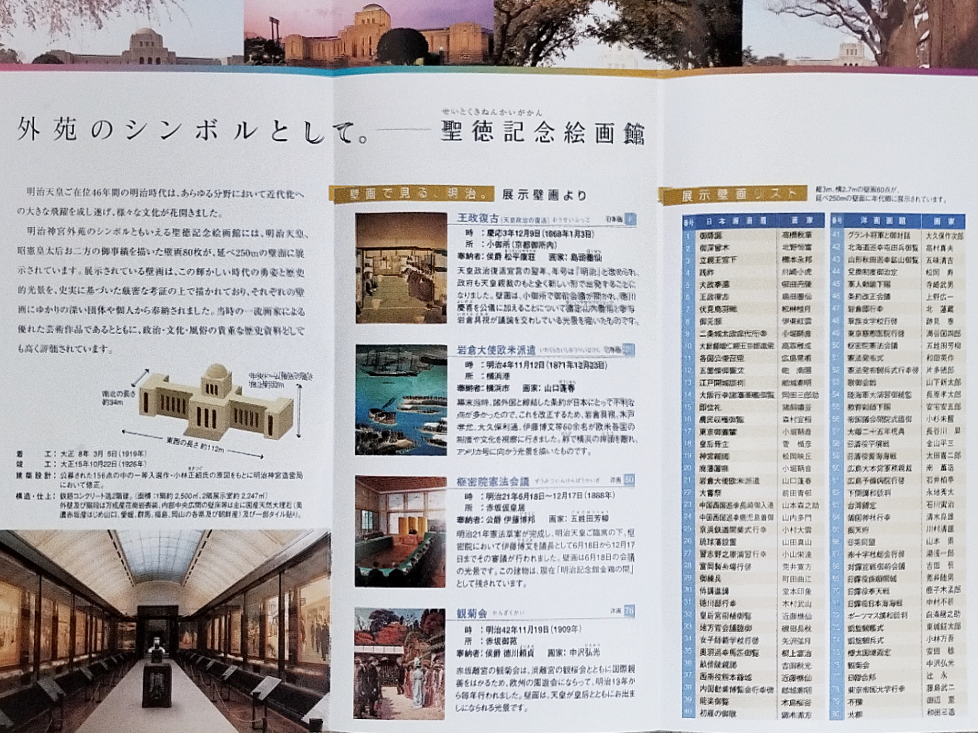 2冊・解説書付】聖徳記念絵画館壁画集 乾・坤 昭和7年・11年 明治神宮 