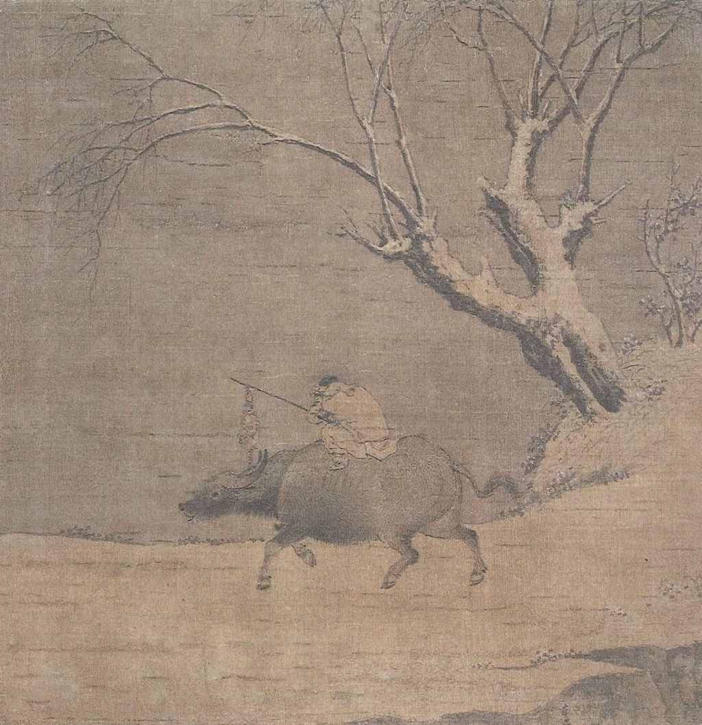 秋塘図 伝趙令穣 絹本墨画淡彩 水墨画色紙 国宝、重要文化財も！ 『大和文華館の中国・朝鮮絵画』展 : 美術散歩