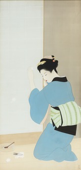 ⑬104_晩秋_大市美 絹本着色 1面 昭和18年（1943）法量 182.0×86.0cm