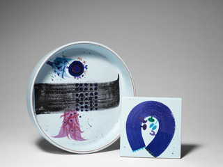 17.《鳥花図大皿》、《タイル》