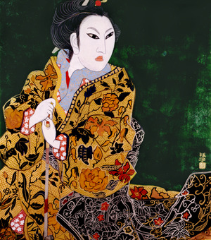 13 A1180 片岡球子 北斎の娘おゑい_C_800