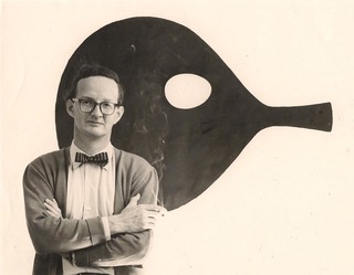 20.「H55」展のため告知をするスティグ・リンドベリ、1955年