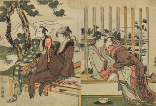 葛飾北斎「あづま与五郎の残雪」「伊達与作せきの小万夕照」すみだ北斎美術館蔵（後期）