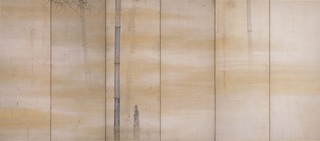 08竹図屏風 呉春筆(左隻)相 Ⅱ期