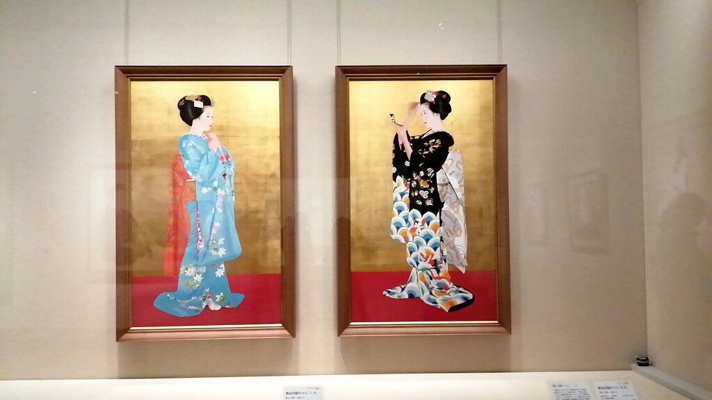 上村松園、灯、希少画集画、新品額装付