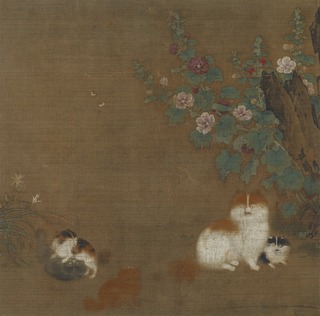 2-2蜀葵遊猫図　左