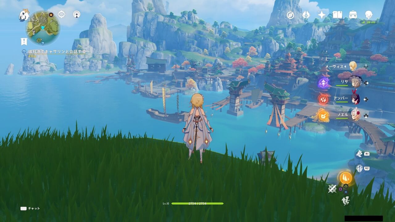 原神日記3 流浪の末 璃月港に到着 広大なオープンワールドを楽しんでいます ゲームは1日24時間