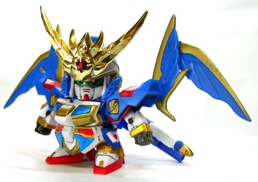 買取】SDガンダム ガン消し 裂空頑駄無 橙 烈空の鎧 青メッキ