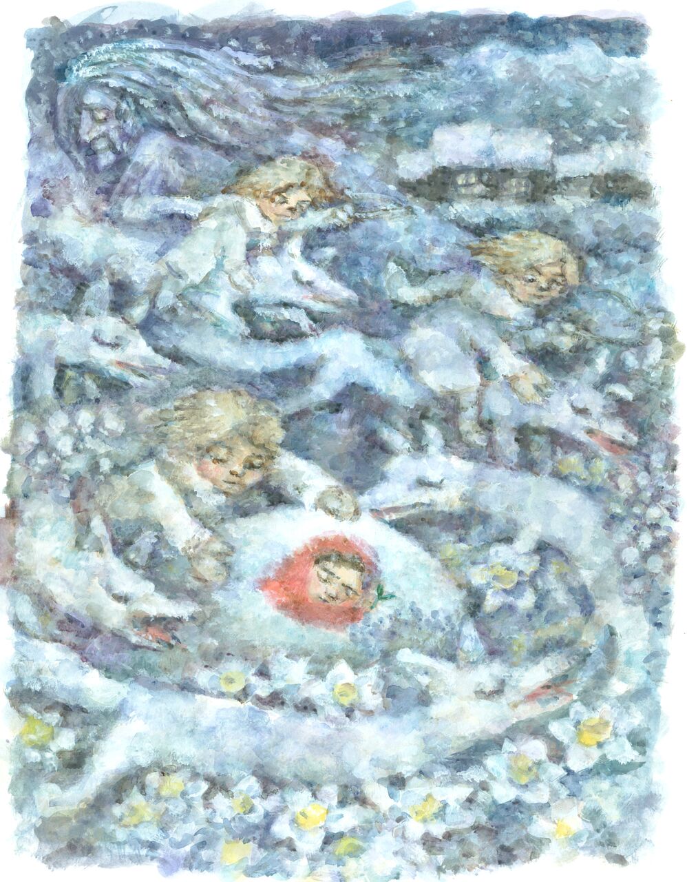 雪の華 絵画原画 雪の華 (yuki no hana) colored snow