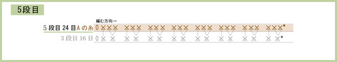 リバーシブル編み図画像5段目